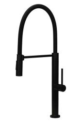 Pure.Sink Luxion Robinet de bucătărie Mat Black profi cu ieșire flexibilă și 2 tipuri de jet PLXFLEX-10