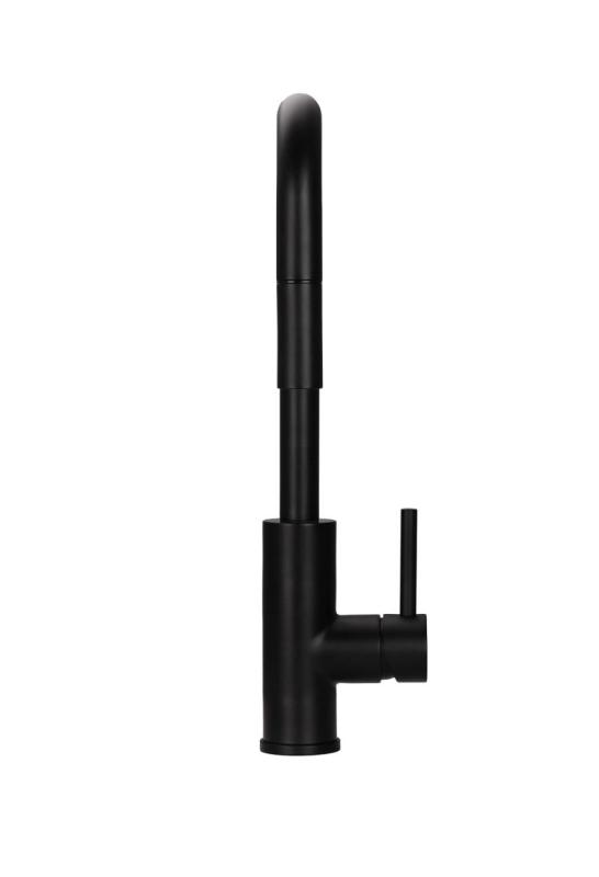 Pure.Sink Luxion Robinet de bucătărie Mat Black square cu gura de scurgere extensibilă PLXSQUA-10