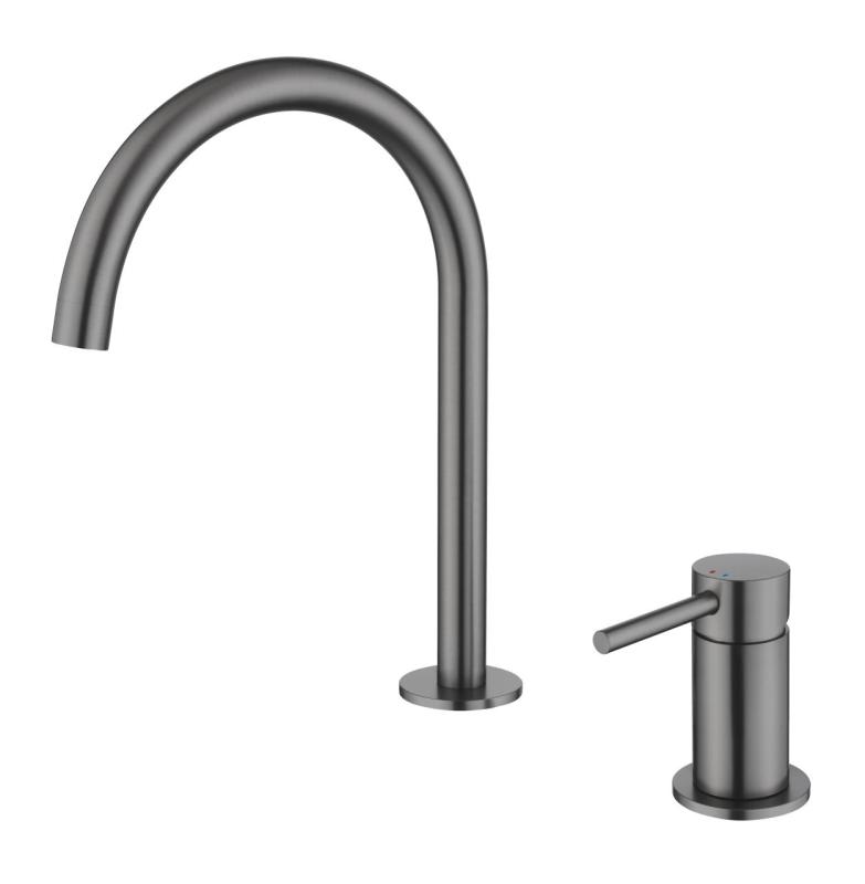 Pure.Sink Luxion Robinet de bucătărie cu 2 găuri, din metal, cu ieșire rotundă PLX2HR-61