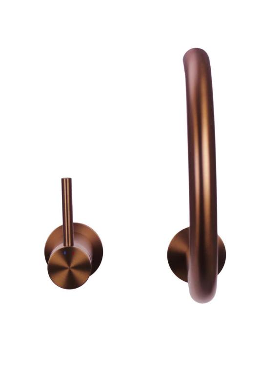 Pure.Sink Luxion Robinet de bucătărie din cupru cu 2 orificii și ieșire rotundă PLX2HR-62