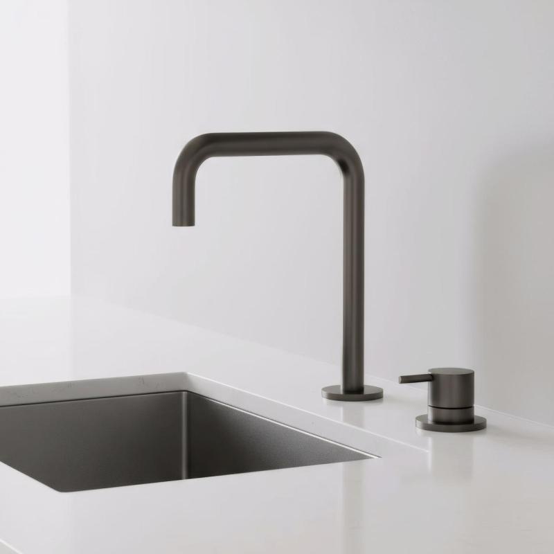 Pure.Sink Luxion Robinet de bucătărie cu 2 găuri, din metal, cu ieșire în formă de U PLX2HU-61