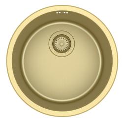 Pure.Sink Rondo Chiuvetă Rotundă Aurie montare la nivel, submontare și supramontare 38 cm PRN38-60