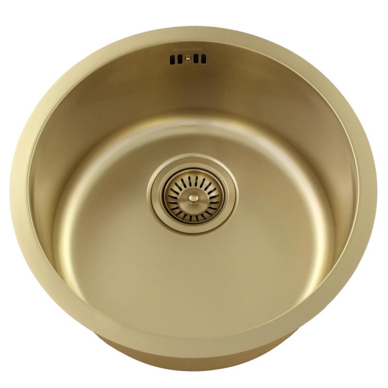 Pure.Sink Rondo Chiuvetă Rotundă Aurie montare la nivel, submontare și supramontare 38 cm PRN38-60