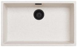 Ausmann Fibre nisip alb chiuveta mare 70x40cm submontare, supramontare și încorporare cu dop automat negru 1208971936