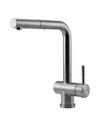 Pure.Sink Elite Steel Pulse-S baterie de bucătărie din oțel inoxidabil cu gură de scurgere extensibilă și mod de pulverizare PS8500-02
