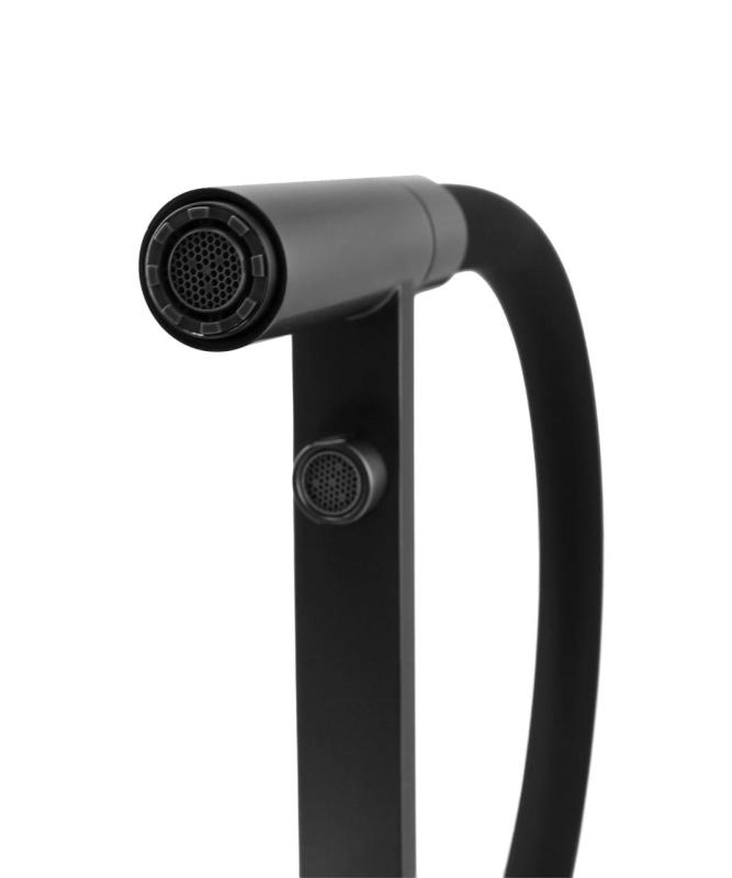 Pure.Sink Elite Steel Flex Robinet de bucătărie negru mat cu 3 căi, cu ieșire flexibilă și apă filtrată PS8110-10