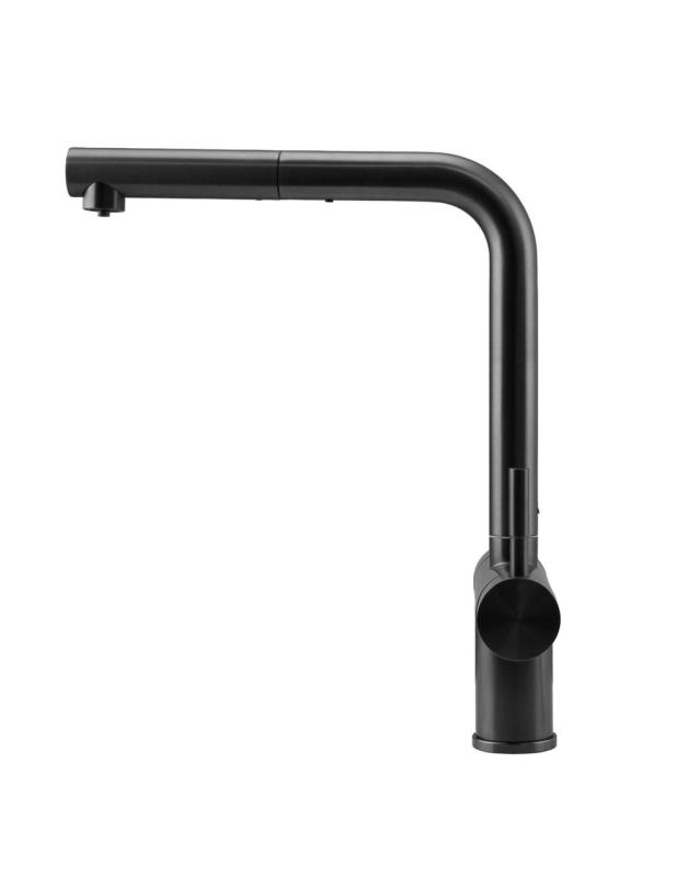 Pure.Sink Elite Steel Clear-S PVD arma de metal 3-căi Robinet de bucătărie cu gura de scurgere retractabilă și apă filtrată PS8120-61