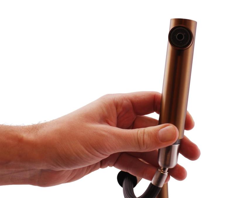 Pure.Sink Elite Steel Clear-S PVD Cupru Bucătărie cu 3 căi Robinet cu Gură Extensibilă și Apă Filtrată PS8120-62