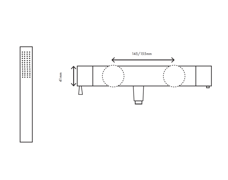 MURO TUA baterie de duș cu set de duș crom M1.B1.CR