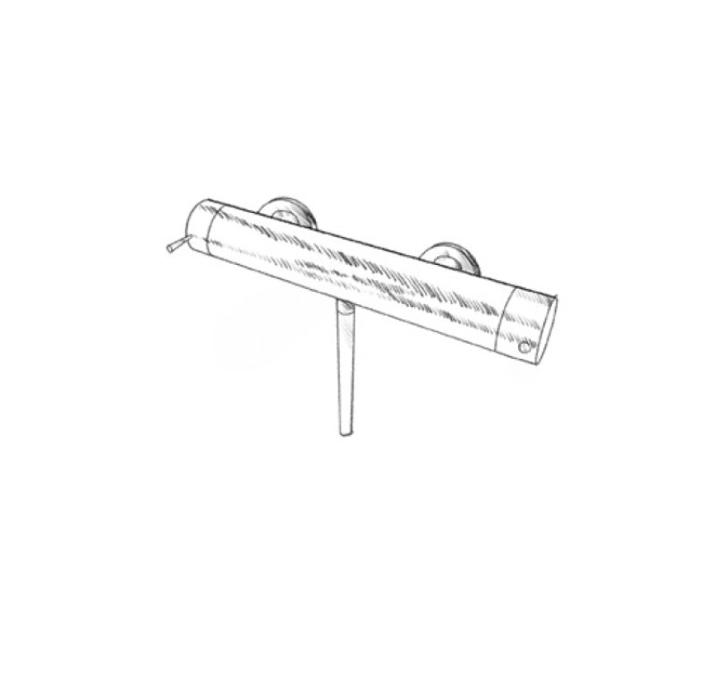 MURO TUA baterie de duș cu set de duș crom M1.B1.CR