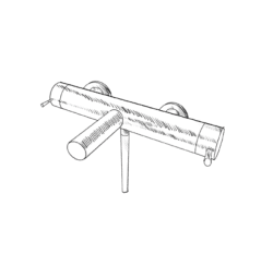 MURO TUA baterie de baie cu set de duș manual crom M1.B2.CR
