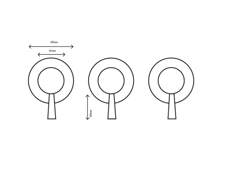 MURO TUA baterie de perete cu 2 robinete de închidere crom M1.B34.R.CR