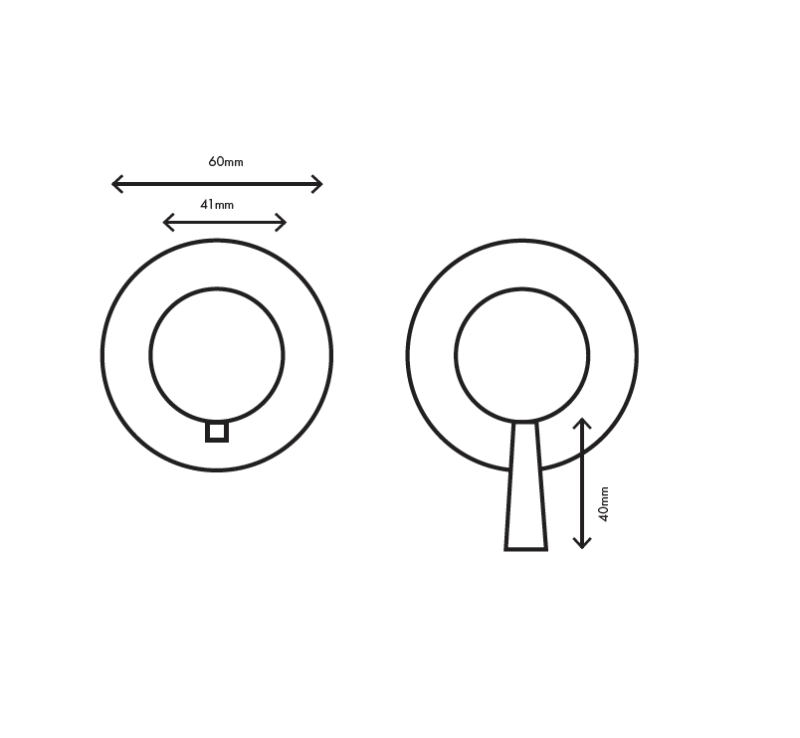 MURO TUA Robinet termostatic pentru duș încastrat cu 1 ieșire crom M1.B31T.R.CR