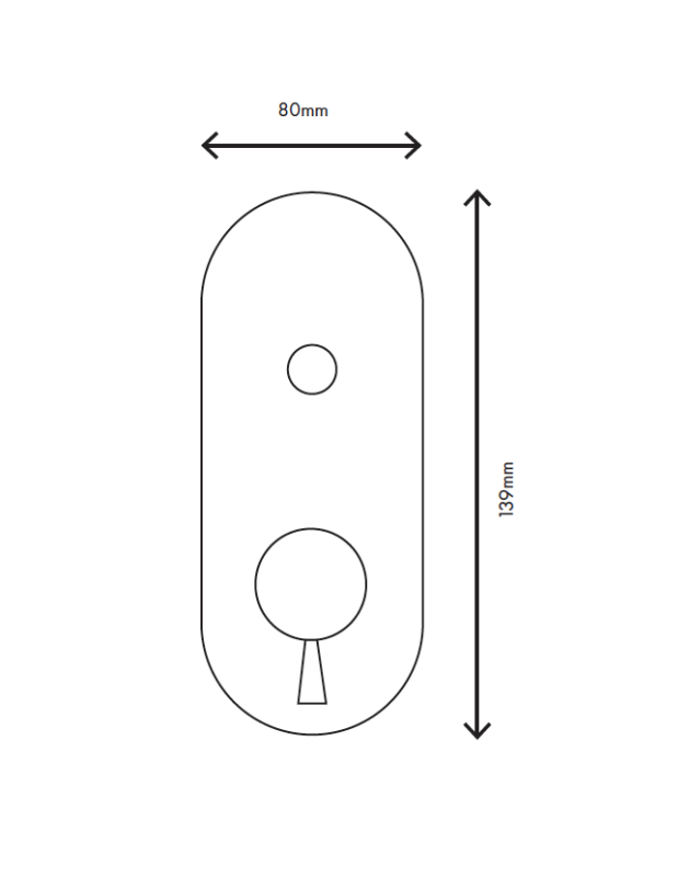 MURO TUA baterie de perete cu buton de comutare crom M1.B32.S.CR