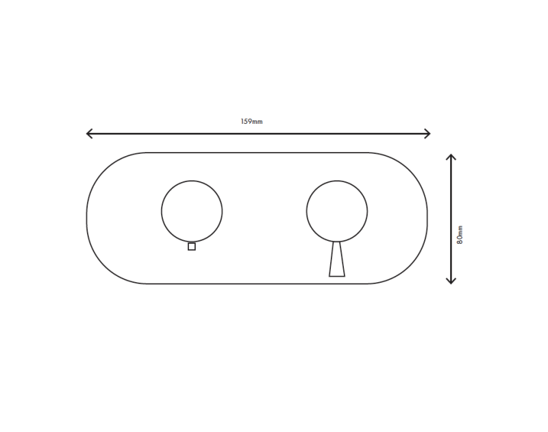 MURO TUA Robinet termostatic de duș încastrat cu 1 ieșire crom M1.B31T.S.CR