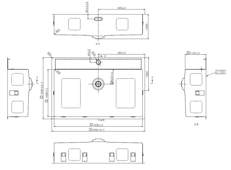 Pure.Sink Exclusivo Chiuvetă mare din cupru 75x40 cm cu robinet cu aripă și orificiu pentru robinet BB7540T-62
