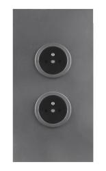 Indux Corner Coloană de energie cu 2 prize Penaarde Gun metal 1208972282