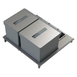 Indux Sort Sistem de sortare a deșeurilor cu 2 compartimente Comandă manuală pentru sertare extensibile 1208972319