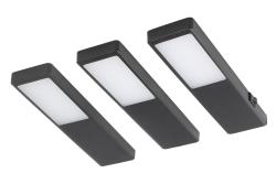 Indux Nivo Set LED pentru bucătărie 3x3 W cu comutator central Negru 1208972330