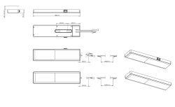 Indux Nivo Set LED pentru bucătărie 3x3 W cu comutator central Negru 1208972330