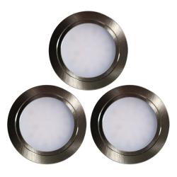 Indux Luma Set de spoturi LED pentru bucătărie mică încastrată, 3 spoturi cu driver LED, aspect inox 1208972372
