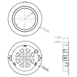 Indux Luma Bucătărie mică încorporată LED Spot Alb 1208972374