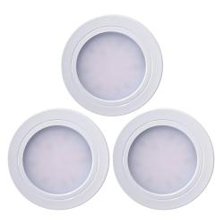 Indux Luma Set de spoturi LED pentru bucătărie mică încastrată, 3 spoturi cu driver LED, alb 1208972376