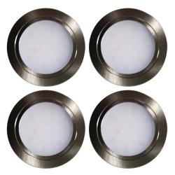 Indux Luma Set de 4 spoturi LED Multi Tone pentru bucătărie încorporată, aspect inox 1208972402