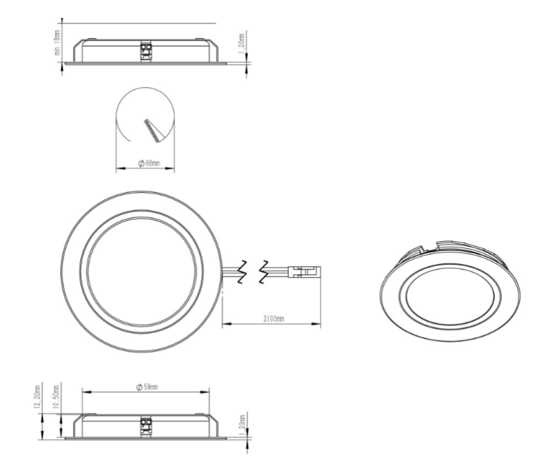 Indux Luma Set LED Multi Tone pentru bucătărie încorporată, 4 spoturi, alb 1208972410