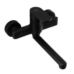 Aquanello Casa Robinet de bucătărie cu un singur mâner, negru, cu gura de scurgere de 20 cm BL-1420-CS