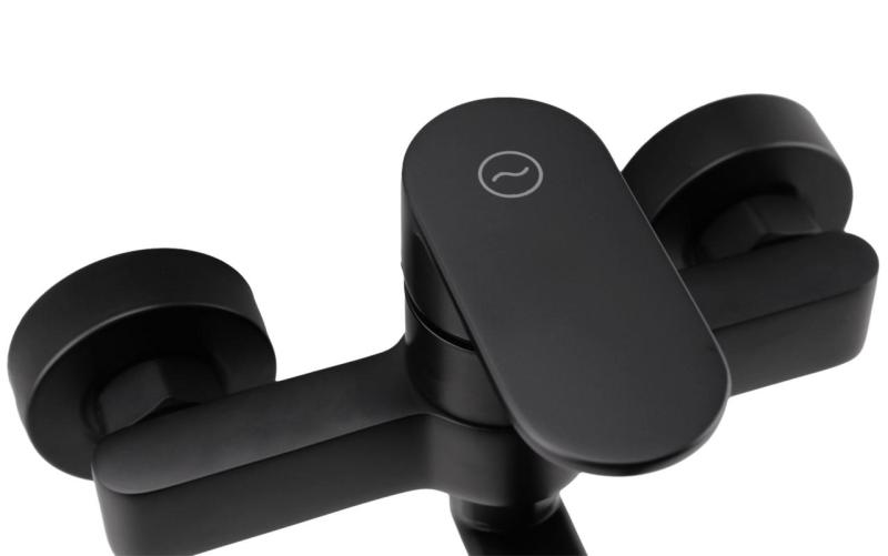 Aquanello Casa Robinet de bucătărie cu un singur mâner, negru, cu gura de scurgere de 20 cm BL-1420-CS