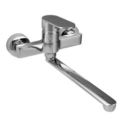 Aquanello Casa Robinet de bucătărie cu un singur mâner, cromat, cu gura de scurgere de 25 cm CR-1425-CS