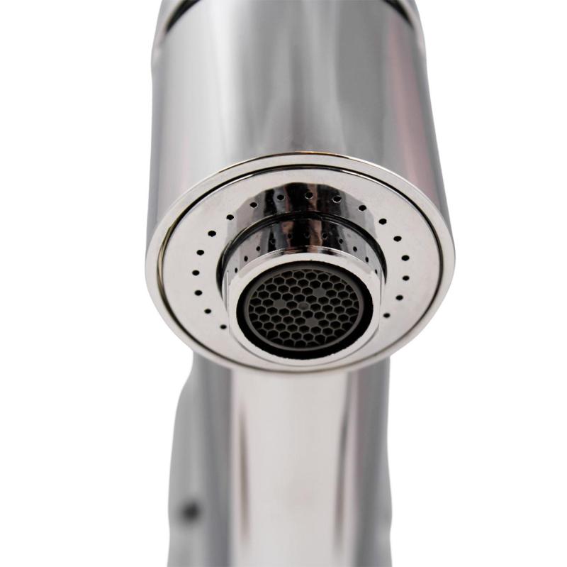 Aquanello Voss Baterie de bucătărie cromată cu duză extensibilă și funcție de pulverizare CR-7200-VS