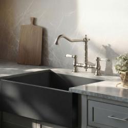 Aquanello Heritage Manor Bucătărie clasică Robinet de bucătărie nostalgic cu mâner alb CR-0010-HM