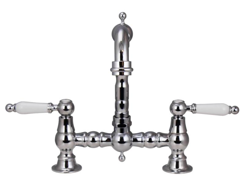 Aquanello Heritage Manor Bucătărie clasică Robinet de bucătărie nostalgic cu mâner alb CR-0010-HM