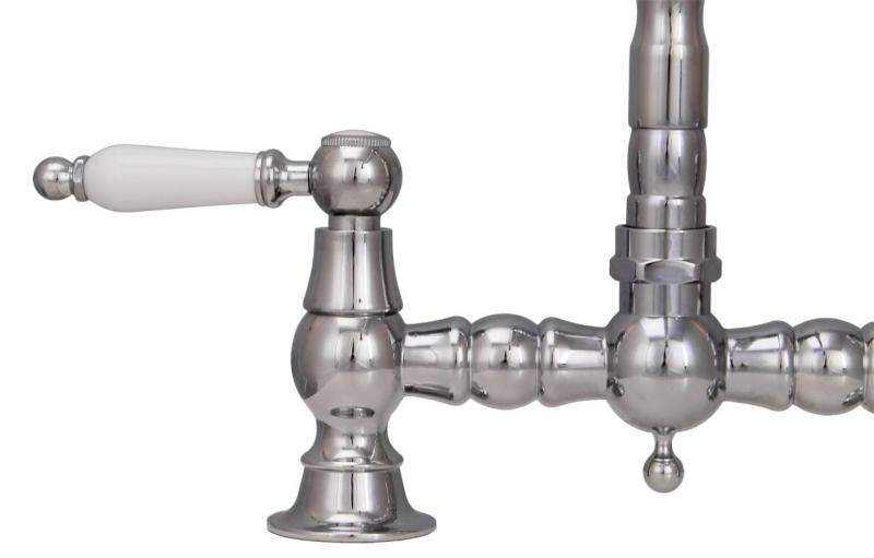 Aquanello Heritage Manor Bucătărie clasică Robinet de bucătărie nostalgic cu mâner alb CR-0010-HM