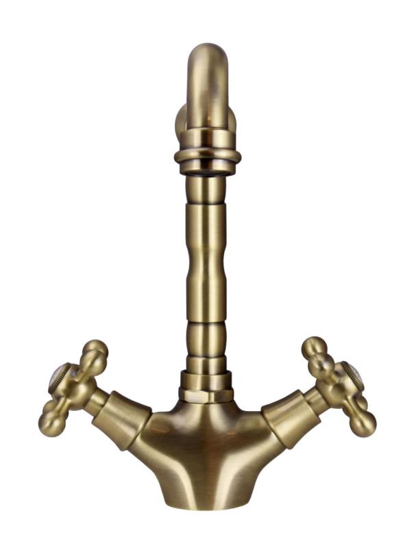 Aquanello Heritage Ascot Bucătărie clasică Robinet de bucătărie nostalgic din bronz cu bec unghiular BN-4002-HA