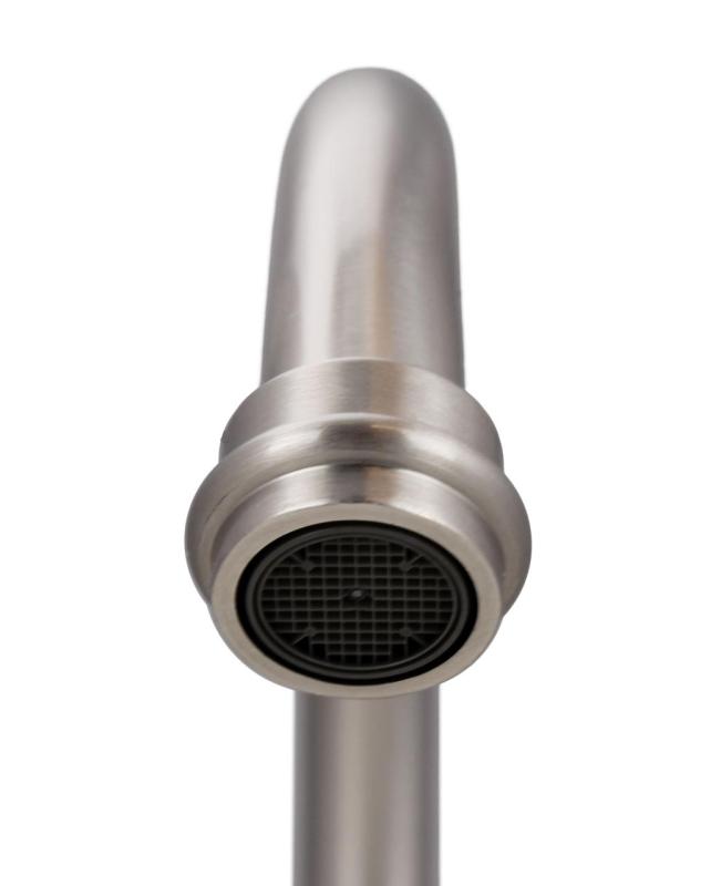 Aquanello Heritage Manor Bucătărie clasică Robinet de bucătărie nostalgic din oțel inoxidabil cu mâner alb și bec rotund NB-4001-HA