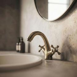 Aquanello Heritage Ascot Robinet clasic nostalgic pentru chiuvetă, bronz BN-4101-HA