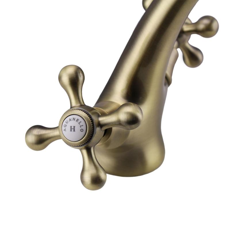 Aquanello Heritage Ascot Robinet clasic nostalgic pentru chiuvetă, bronz BN-4101-HA