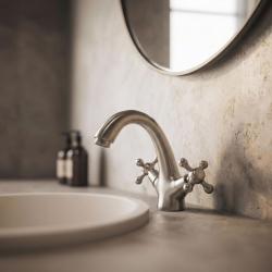 Aquanello Heritage Ascot Robinet clasic nostalgic pentru chiuvetă din oțel inoxidabil NB-4101-HA