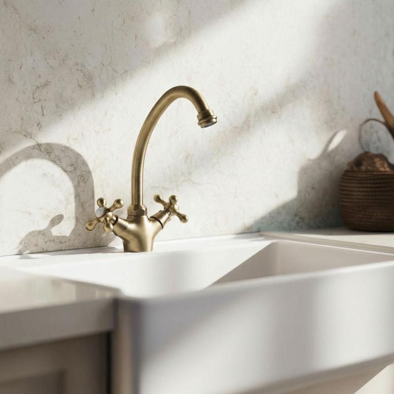 Aquanello Heritage Ascot Bucătărie clasică Robinet de bucătărie nostalgic Bronz BN-4004-HA