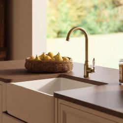 Aquanello Heritage Manor Baterie de bucătărie clasică, în stil nostalgic, din bronz BN-9001-HM