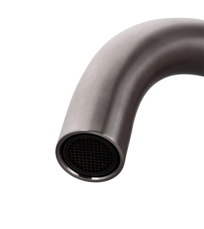 Aquanello Forma Robinet de bucătărie cu un singur mâner din oțel inoxidabil masiv, cu ieșire rotundă SS-1002-FM