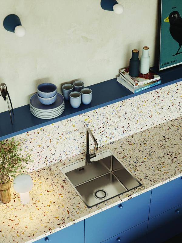 Aquadesign Plana Chiuvetă din oțel inoxidabil 48x49 cm cu orificiu pentru robinet, inclusiv sifon și dop de scurgere Clickclack 1208972559