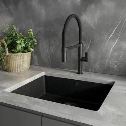 Ausmann Alira Robinet de bucătărie negru cu ieșire flexibilă 1208972565