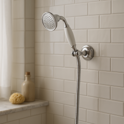 Duș manual Huber Victorian cu suport de agățare cromat 63.03H.CR