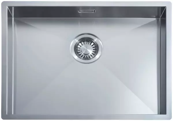 ABK Baronga chiuvetă mare din oțel inoxidabil extra joasă pentru persoane cu dizabilități adâncime 10cm 55x40cm montaj la nivel sub blat și la suprafață BAR5510FVI